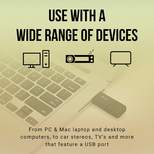 PNY 32GB Attaché 3 USB 2.0 Flash Drive - Black.