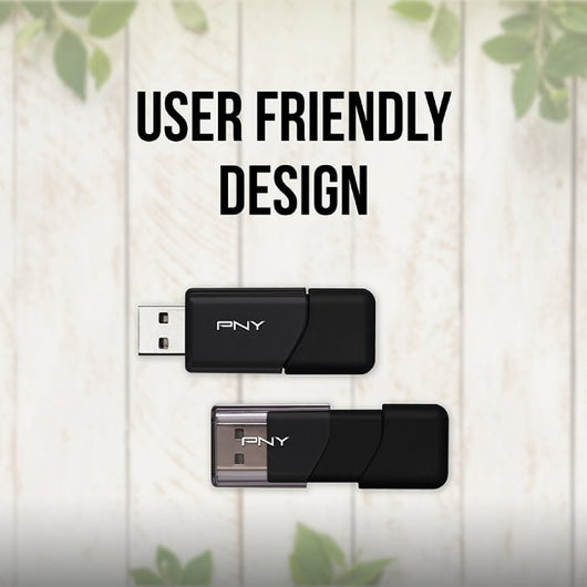 PNY 32GB Attaché 3 USB 2.0 Flash Drive - Black.