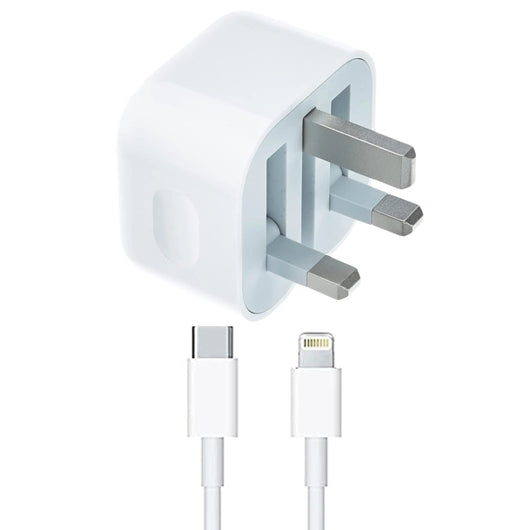 POWER ADAPTER-APPLE-3 PIN- TYPE-C -20W-With Cable Type-C To Lightning - IPH12 / MHJF32P/A - 14 Day Warranty.