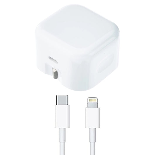 POWER ADAPTER-APPLE-3 PIN- TYPE-C -20W-With Cable Type-C To Lightning - IPH12 / MHJF32P/A - 14 Day Warranty.