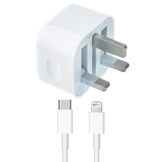 POWER ADAPTER-APPLE-3 PIN- TYPE-C -20W-With Cable Type-C To Lightning - IPH12 / MHJF32P/A - 14 Day Warranty.