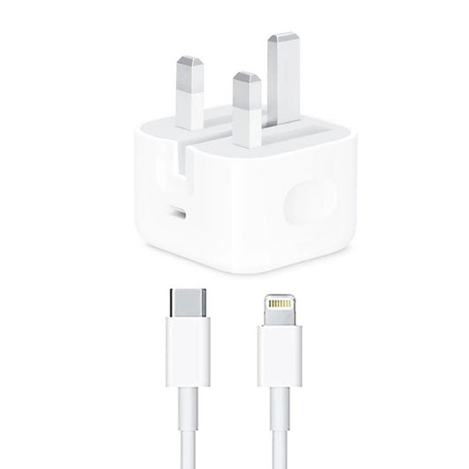 POWER ADAPTER-APPLE-3 PIN- TYPE-C -20W-With Cable Type-C To Lightning - IPH12 / MHJF32P/A - 14 Day Warranty.
