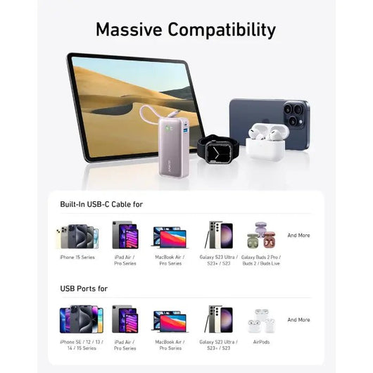 POWER BANK-ANKER-NANO-10000MAH-30W-Shell White/ A1259H21.