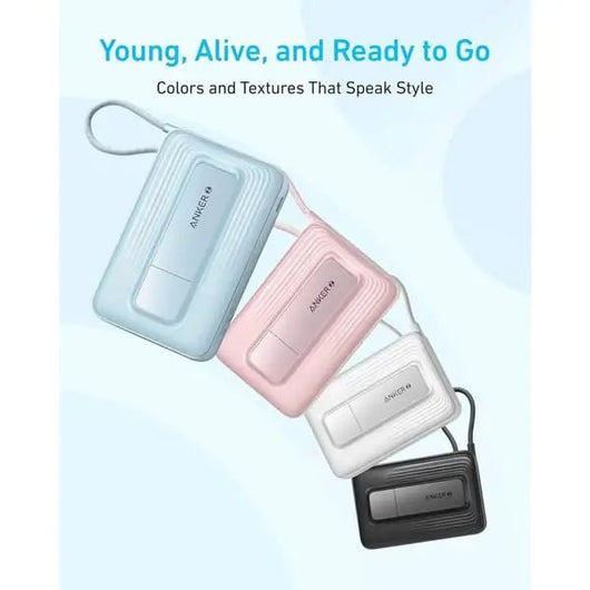 POWER BANK-ANKER-ZOLO-Wireless Charging with Flexible stand-10000MAH-30W-SKY BLUE / A1685H31.