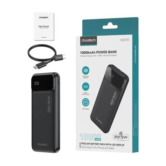 POWER BANK-CHOETECH-10000MAH-22.5W-B728.