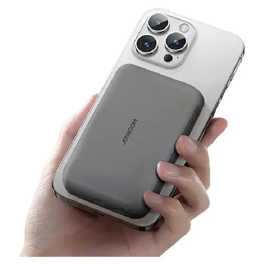 Power Bank-JoyRoom-Mini-Magnnetic-Wireless-20W-10000MAH-Builtin Type C cable- Black -JR-W020.