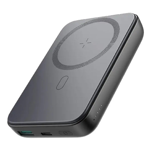 Power Bank-JoyRoom-Mini-Magnnetic-Wireless-20W-10000MAH-Builtin Type C cable- Black -JR-W020.