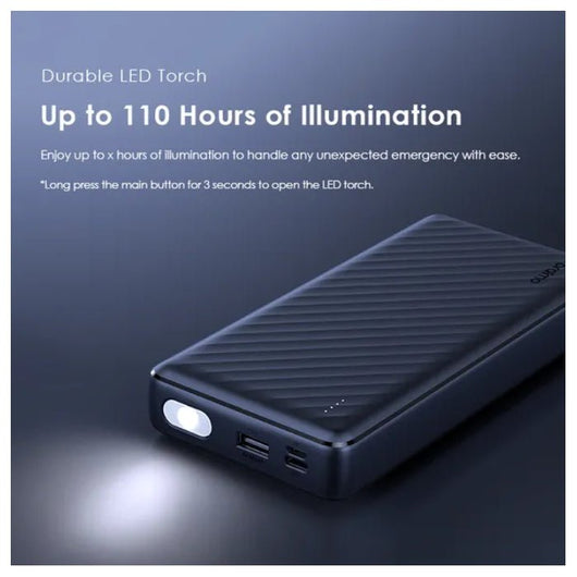 POWER BANK-ORAIMO-4 BUILT-IN CHARAING-OPB-P5201-20000mAh-12W-BLACK / 4894947001840.