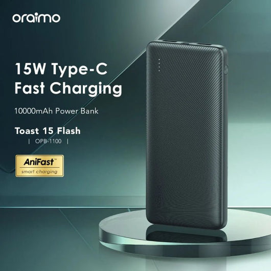 POWER BANK-ORAIMO-OPB-1100-10000mAh-15W-BLACK / 4894947018725.