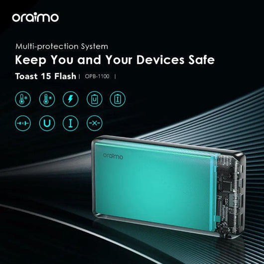 POWER BANK-ORAIMO-OPB-1100-10000mAh-15W-BLACK / 4894947018725.