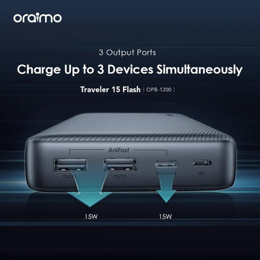 POWER BANK-ORAIMO-OPB-1200-20000mAh-15W-BLACK / 4894947018732.