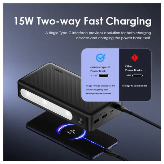 POWER BANK-ORAIMO-OPB-1270-27000mAh-15W-BLACK / 4894947011276.