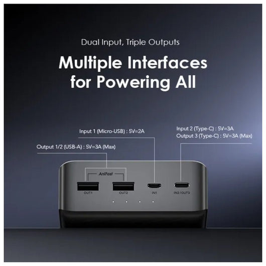 POWER BANK-ORAIMO-OPB-1270-27000mAh-15W-BLACK / 4894947011276.