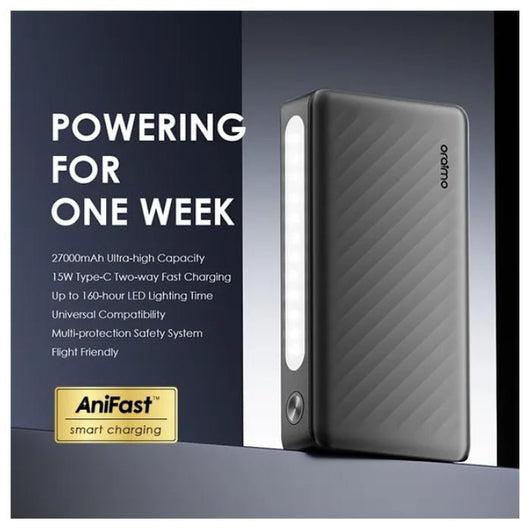 POWER BANK-ORAIMO-OPB-1270-27000mAh-15W-BLACK / 4894947011276.
