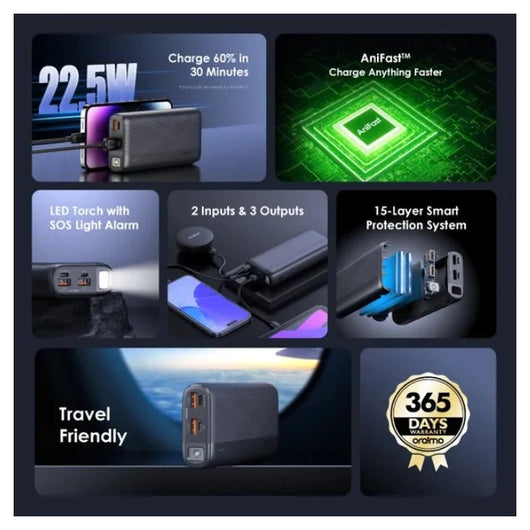 POWER BANK-ORAIMO-OPB-7204Q-20000mAh-22.5W-BLACK / 4894947018749.