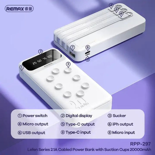 POWER BANK-VIDVIE-PB758-10000mAh 4x1-WHITE.