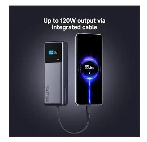 Power Bank-Xiaomi-10000mAh-165W-with Integrated Cable GRAY.