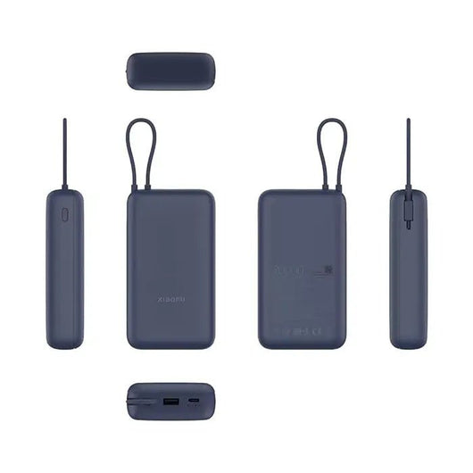 Power Bank-Xiaomi-20000mAh-33W-with Integrated Cable BLUE.