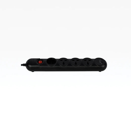 Power Strip Systemmax 4Port 2 Meter SMPG-4P2U 2.1A Black.