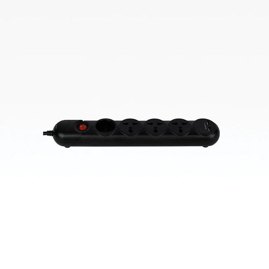 Power Strip Systemmax 4Port 2 Meter SMPG-4P2U 2.1A Black.
