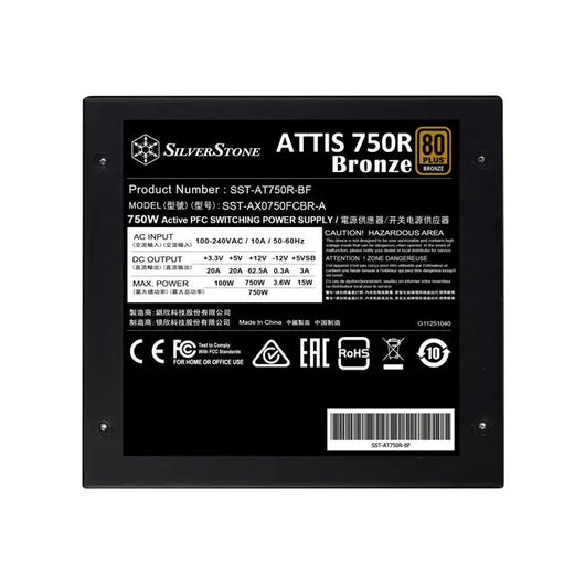 POWER-SUPPLY-SILVERSTONE-ATTIS-750R-80 PLUS-BRONZE ATX.