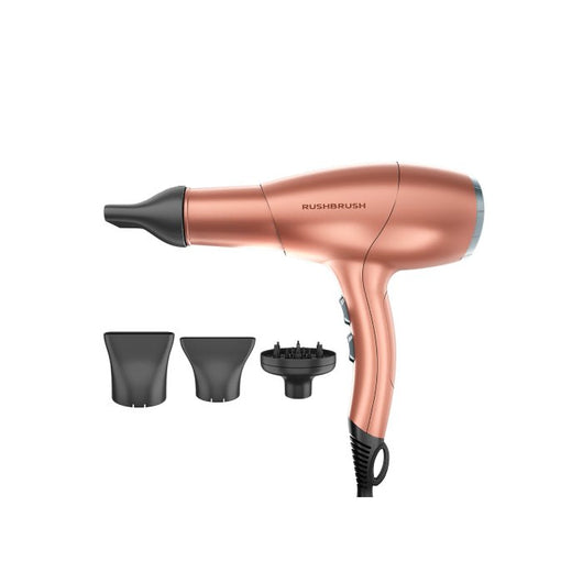 Rush Brush D3 Ultra Hair Dryer 2400 Watt Rose Gold 5Yrs.