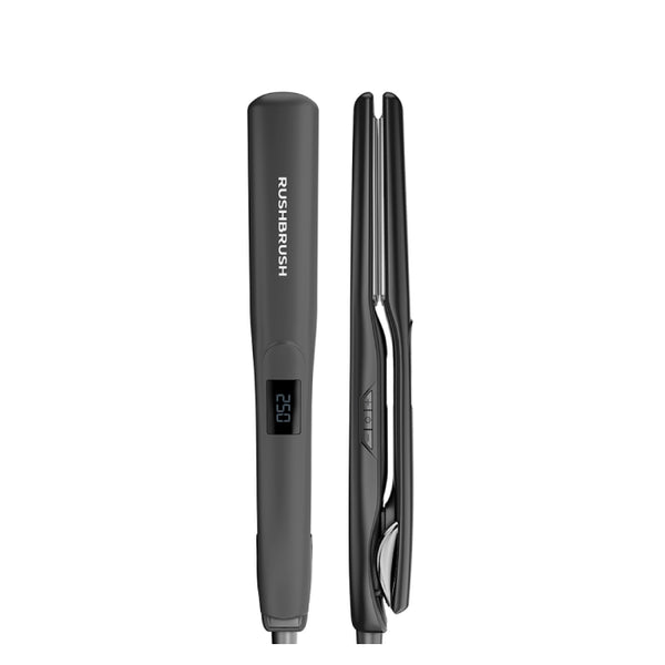 Rush Brush-Hair Straightener LED-Titanium Plates-Black-5Yrs / X2 Max.