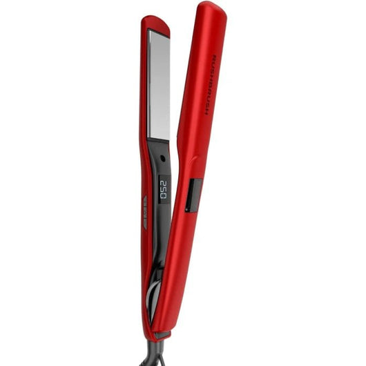 Rush Brush-Hair Straightener LED-Titanium Plates-Red-5Yrs / X2 Max.