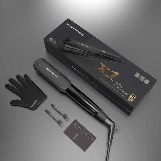 Rush Brush Hair Straightener X1 Infra Black 5Yrs.