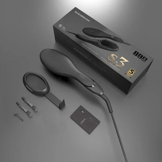 Rush Brush S3 Hair Straightening Brush Black S3.
