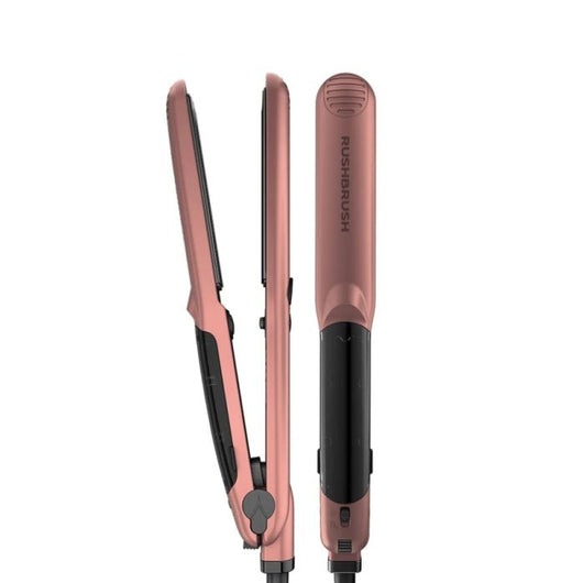 Rush Brush X5 Steamer Hair Straightener Rose Gold.