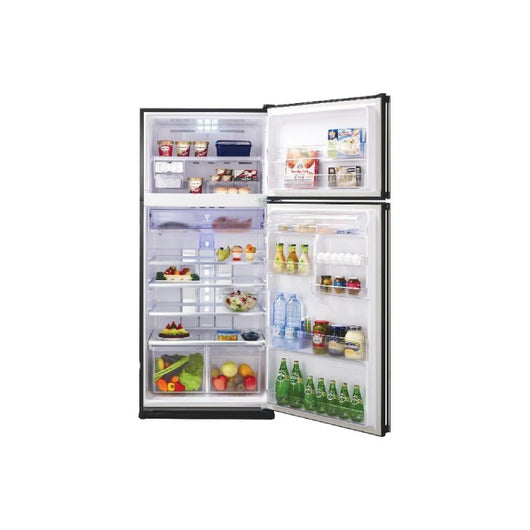 Refrigerator-SHARP-Inverter-No Frost-450 Liter-2 Glass Door-Black-Egypt-10Yrs / SJ-GV58A(BK).