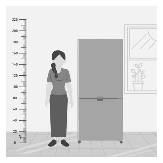 Refrigerator-SHARP-Inverter-Combi-558 Liter-Silver-Egypt-10Yrs / SJ-GV73J-SL.