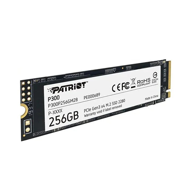 SSD-PATRIOT-P300 (9SE00083)-256GB-M.2-NVME-PCIe Gen3x4-2280-3Yrs.