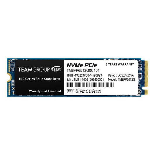 SSD-TEAM-MP33-512GB-M.2-NVME-PCIe Gen3x4-2280-3Yrs.