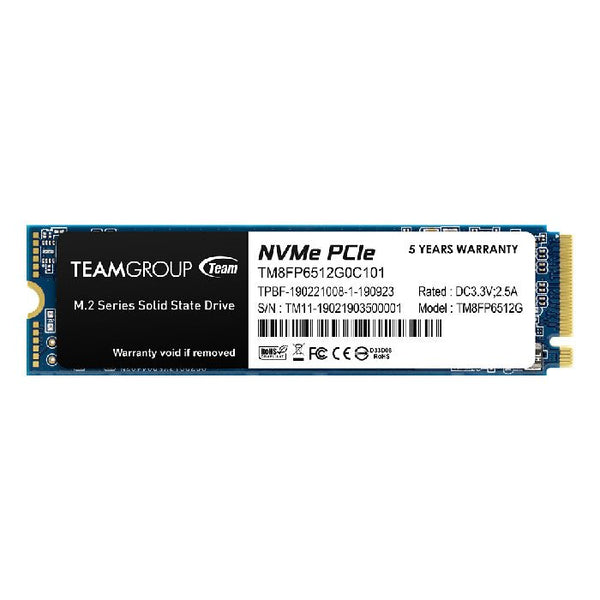 SSD-TEAM-MP33-512GB-M.2-NVME-PCIe Gen3x4-2280-3Yrs.