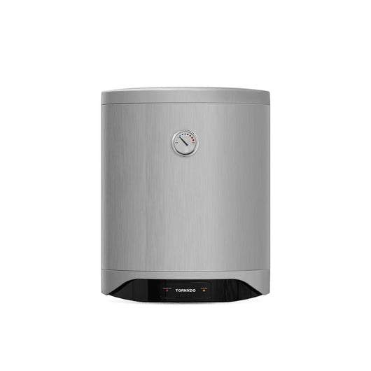 Water Heater-TORNADO-Electric-40 Liter-Enamel-LED lamp-Silver-Egypt-5Yrs / TEEE-40MS.