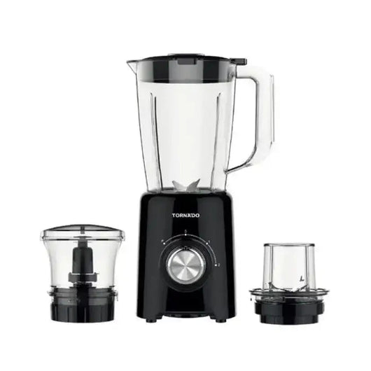 TORNADO Electric Blender 500 Watt 1.5 Liter With Mill and Chopper Black BL-500T.