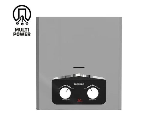 Water Heater-TORNADO-Gas-6 Liter-without Chimney-Digital-Natural Gas-Silver--Egypt-3Yrs-/ GH-MP6SN-S.