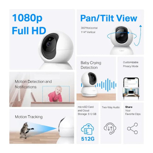 TP LINK-TAPO-WI FI-Camera-C200C 1080 FULL HD.