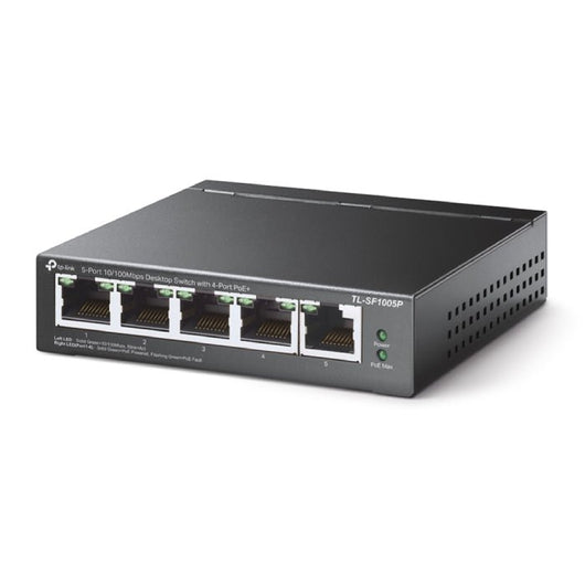 TP-Link TL-SF1005P 5-Port 10/100Mbps Desktop Switch 4-Port PoE+.