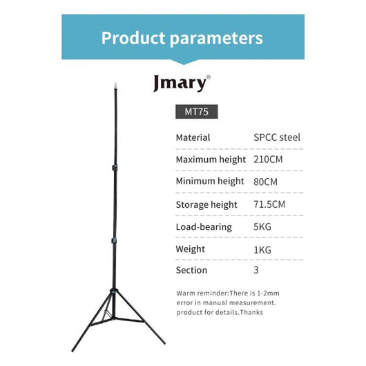 TRIPOD-JMARY-MT-75 - 14 Day Warranty.