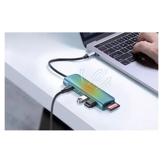 UGREEN USB-C to 2 Ports USB3.0-A Hub + HDMI + TF/SD with PD Power Supply 6 -in -1 CM195.