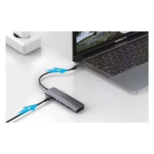 UGREEN USB-C to 2 Ports USB3.0-A Hub + HDMI + TF/SD with PD Power Supply 6 -in -1 CM195.