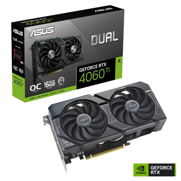 VGA-ASUS-DUAL-NVIDIA GeForce RTX 4060 TI O16G GDDR6-EVO-OC EDITION / 90YV0JH8-M0NA00.
