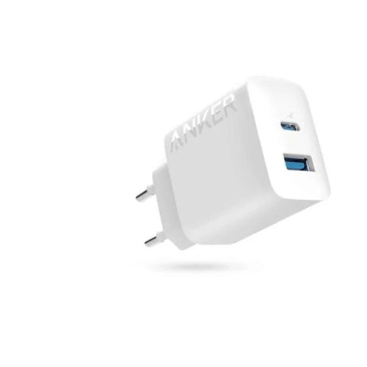 WALL CHARGER-ANKER-20 Watt-2 PORT USB-WHITE ( A2348L21 ).
