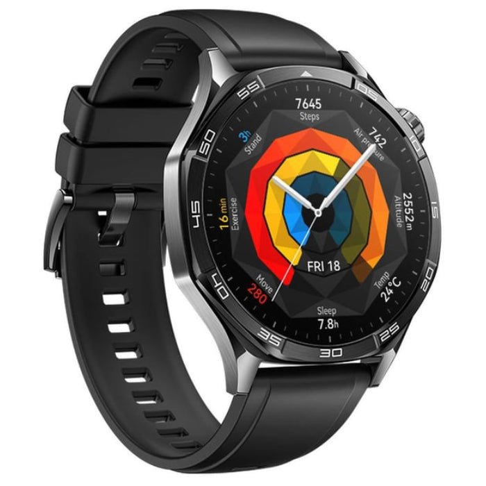 WATCH-HUAWEI-GT5-46MM-BLACK FLUOROELASTOMER STRAP / VLI-B19