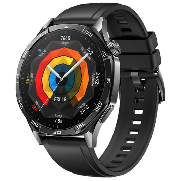WATCH-HUAWEI-GT5-46MM-BLACK FLUOROELASTOMER STRAP / VLI-B19