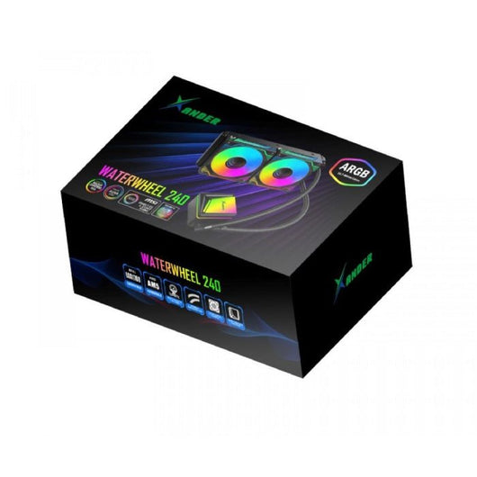 Waterwheel-black-240-(Liquid Cooler 240mm-Controller-remote control).