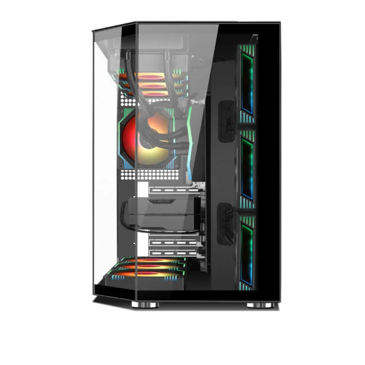 Xander Crystal 7 ARGB Fan Mid Tower Black Gaming Case + PSU 850W 80 Plus Bronze.